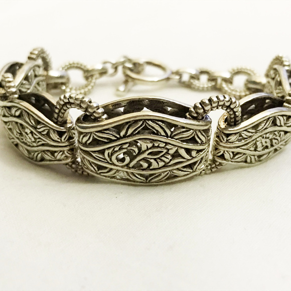 BARSE Sterling Silver Designer Link Bracelet - Picture 1 of 7